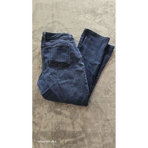 L.L.Bean Favorite Jean Curvy Fit Women's Denim Pants Size 10 Petite Dark Wash‎